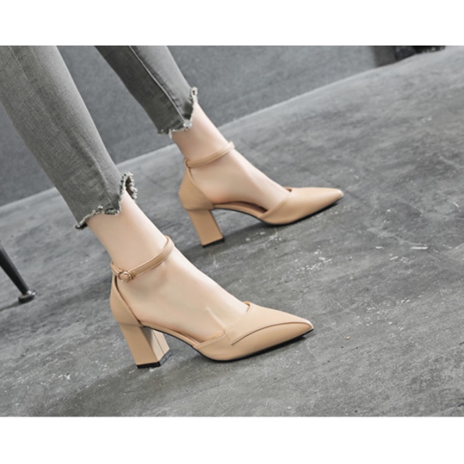 Size 30 31 32 33 34 Giày gót vuông size nhỏ 5cm.7cm