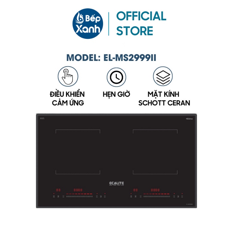 [FREESHIP HCM] Bếp Từ 2 Vùng Nấu Ecalite EL-MS2999II - Mặt Kính Schott Ceran