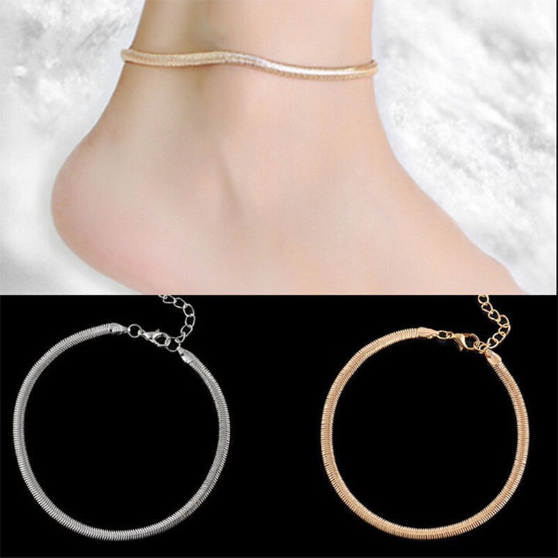 Lắc chân màu bạc / vàng dạng dây xích quyến rũ