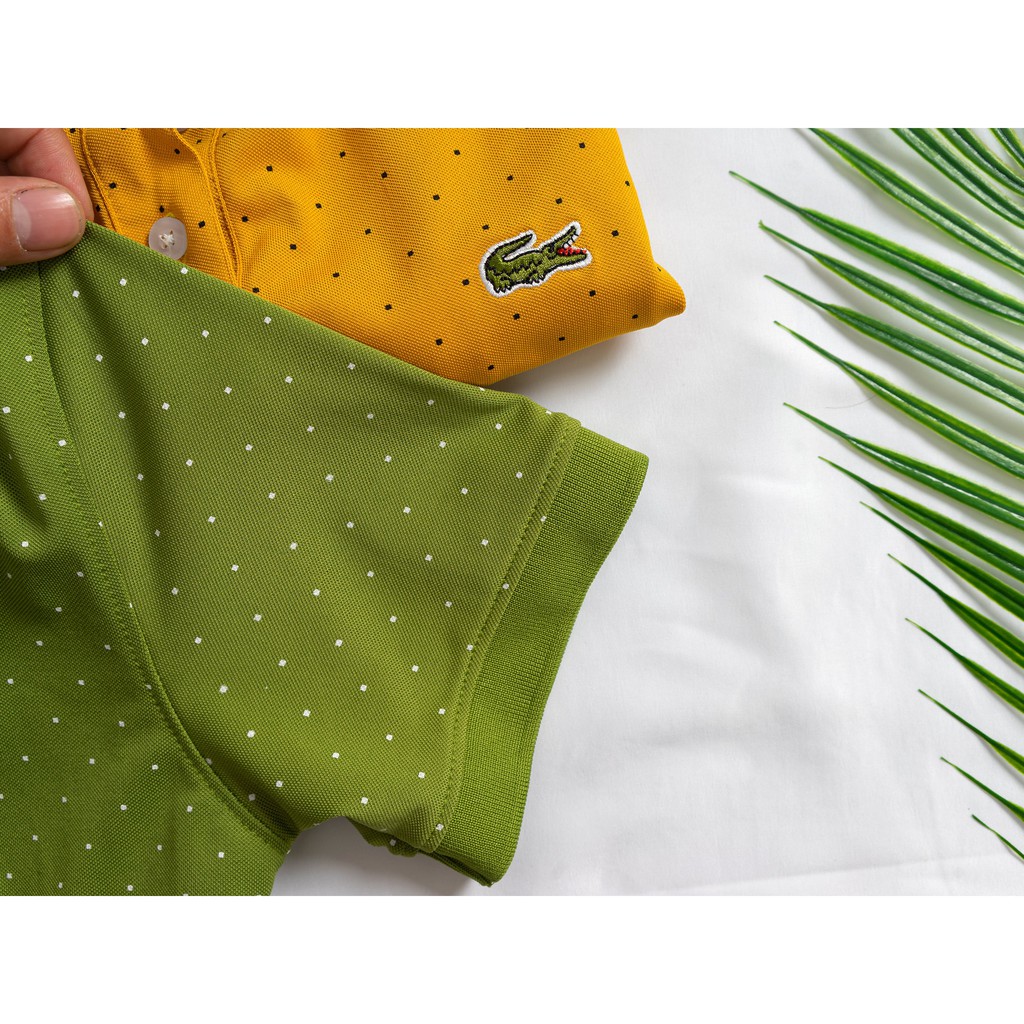 ĐẦM NỮ ÔM DÁNG HỌA TIẾT CHẤM BI THÊU LOGO CÁ SẤU VẢI MỀM MỊN, KHÔNG XÙ LÔNG | BigBuy360 - bigbuy360.vn