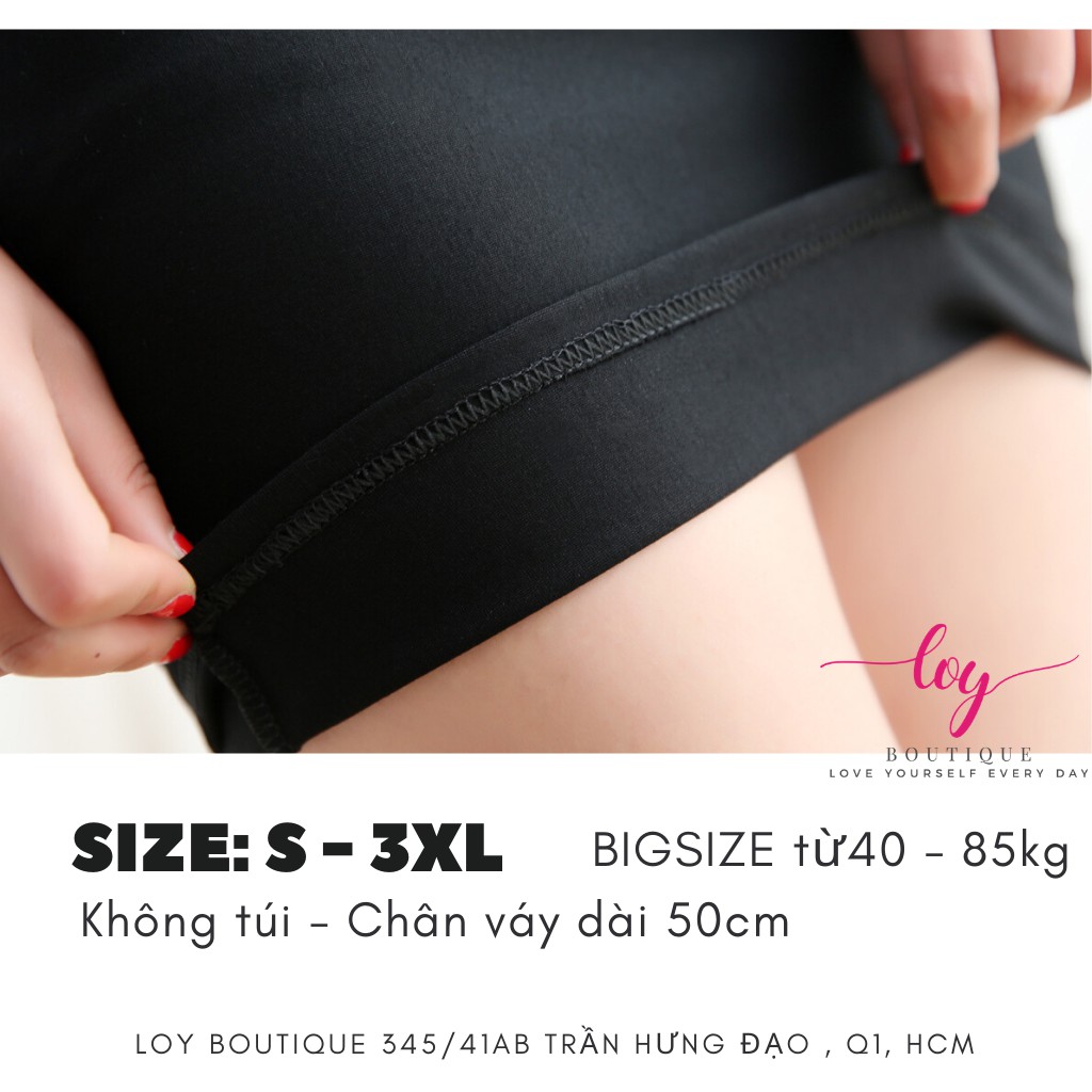 [BIGSIZE S-3XL] Chân váy bút chì công sở - lưng cao - xẻ sau- chất thun dày - ôm dáng không nhăn không xù không dão | BigBuy360 - bigbuy360.vn