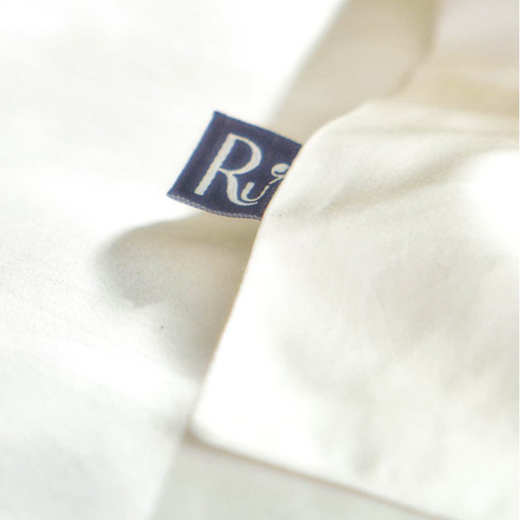 Bộ Ga Trải Giường Ru9 Cotton Sateen 100% Cotton Tự Nhiên - White Flange -