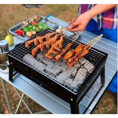 [ TẶNG KÈM GANG TAY NƯỚNG ] Bếp nướng than hoa BBQ ngoài trời cao cấp không khói