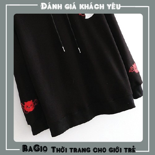 Áo hoodie ma vui vẻ 2 màu cực đẹp cho người từ 30-65kg