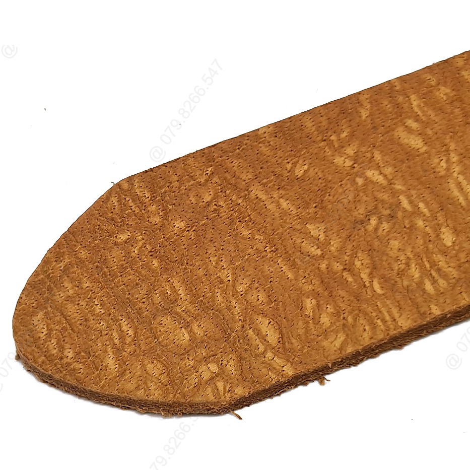 Thắt lưng da bò nam bản thô DHM-035 | Đầu khoá kim nguyên khối màu trắng sang trọng | Bảo hành 12 tháng