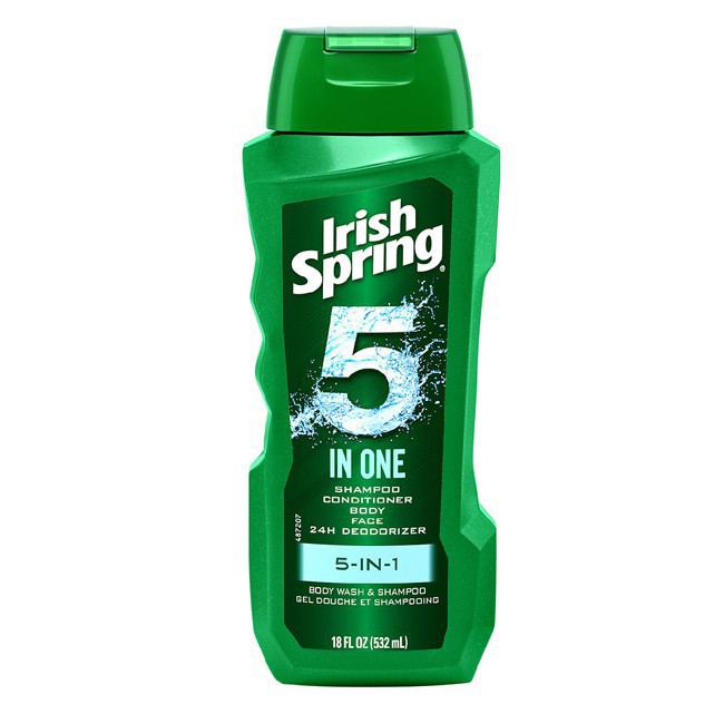 Sữa tắm nam Irish Spring 5in1 hàng Mỹ 532ml - Mẫu mới
