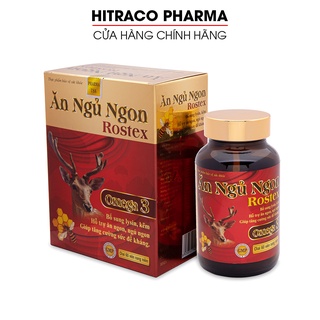 Viên Ăn Ngủ Ngon Rostex Omega 3 Vàng loại bỏ mất ngủ, giúp ăn ngon - Chai 60 viên (Ăn Ngủ Ngon Rostex Chai)