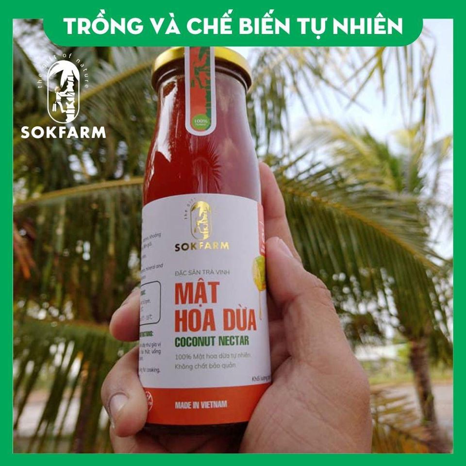 Mật Hoa Dừa Trà Vinh Nguyên Chất Sokfarm - Chai 65g, 250g - FoodMap