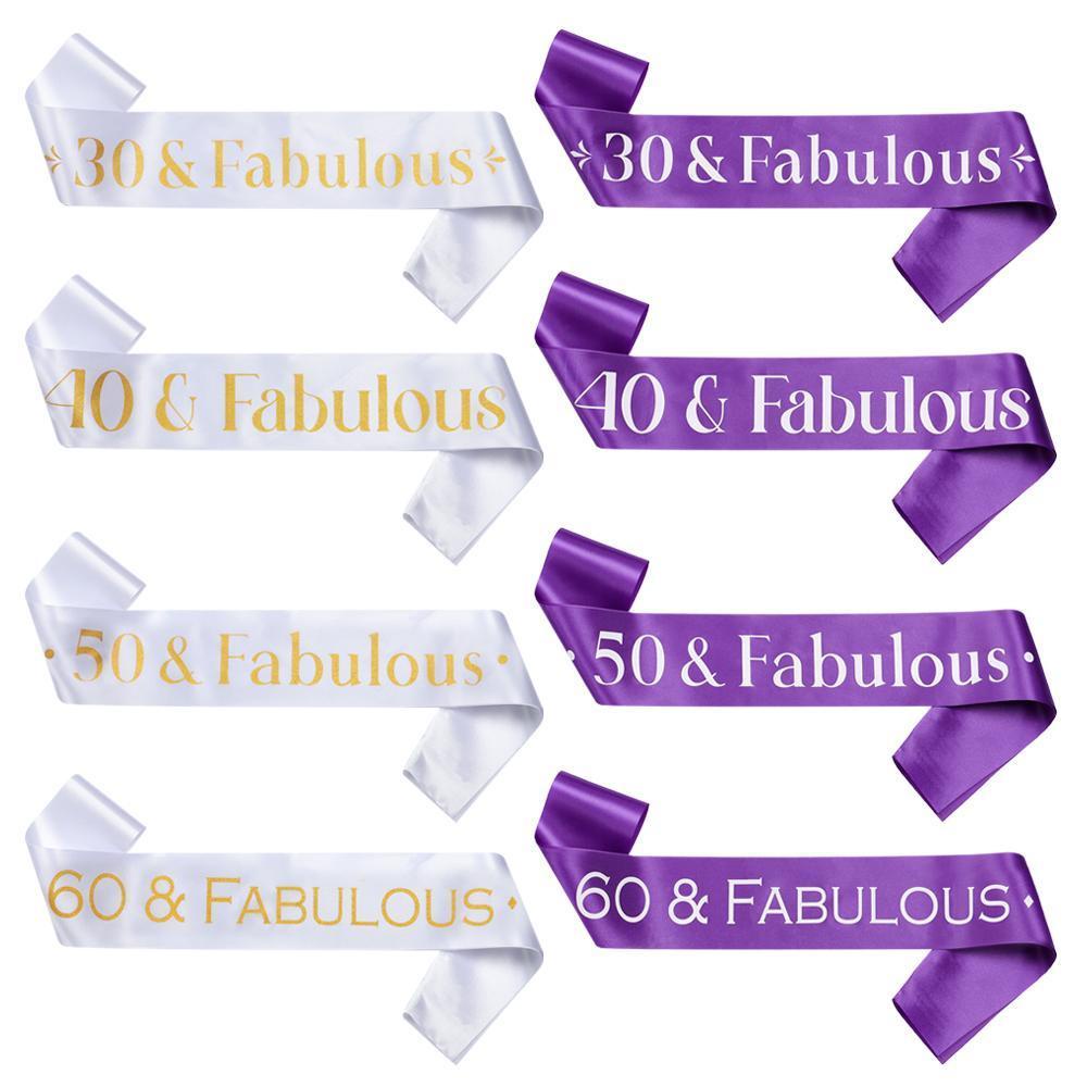 Dây Nịt Satin Lấp Lánh Thời Trang 30th 40th 50th 60th Birthday 30 &amp; Fabulous