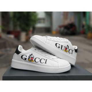 (FreeShip+Full box) Giày Bata Gci Mickey trắng đen