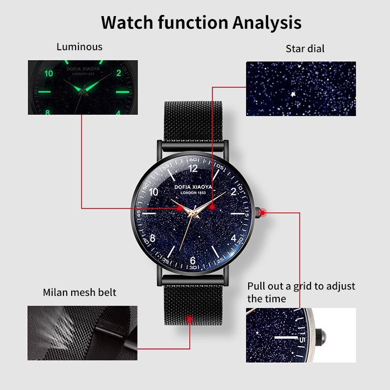 Đồng Hồ XIAOYA 1853 Cho Nam Dây Kim Loại