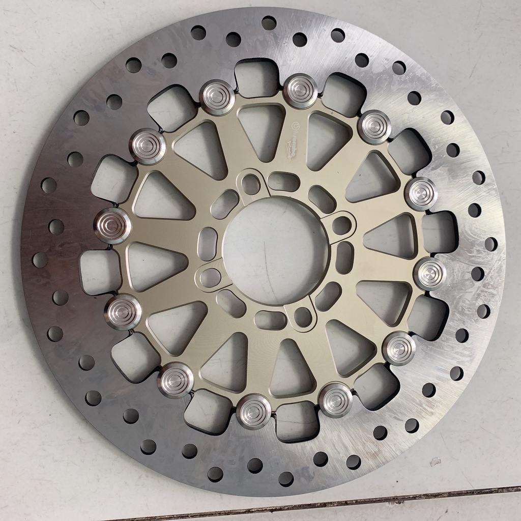 NEW 100% - Đĩa Thắng Trước Brcmbe 4 lỗ size 265mm Khoan INOX 304, Kèm Pát CNC gắn Thông Dụng cho Tất Cả các dòng xe