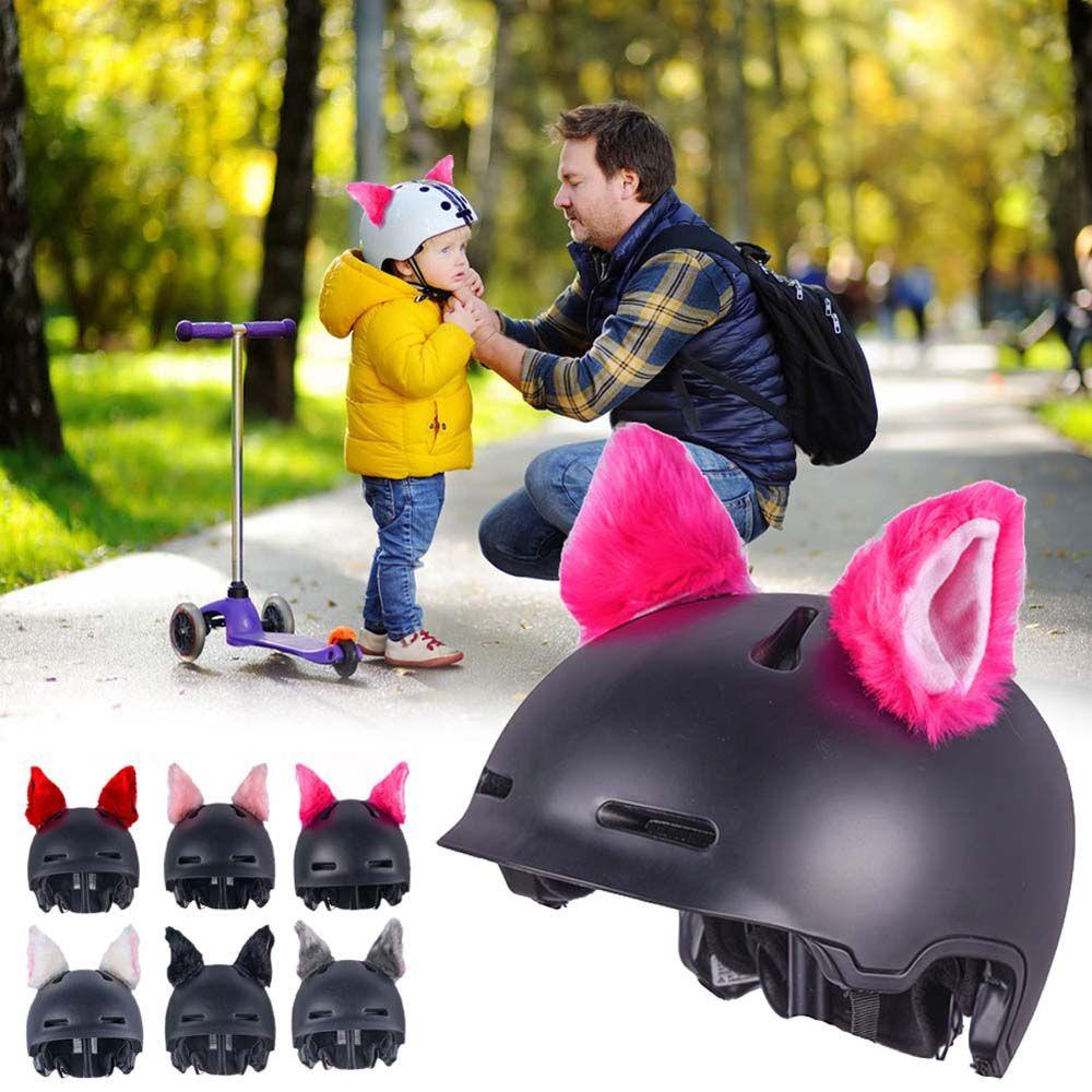 Mũ Bảo Hiểm Hóa Trang Tai Mèo Bằng Vải Bông Dễ Thương