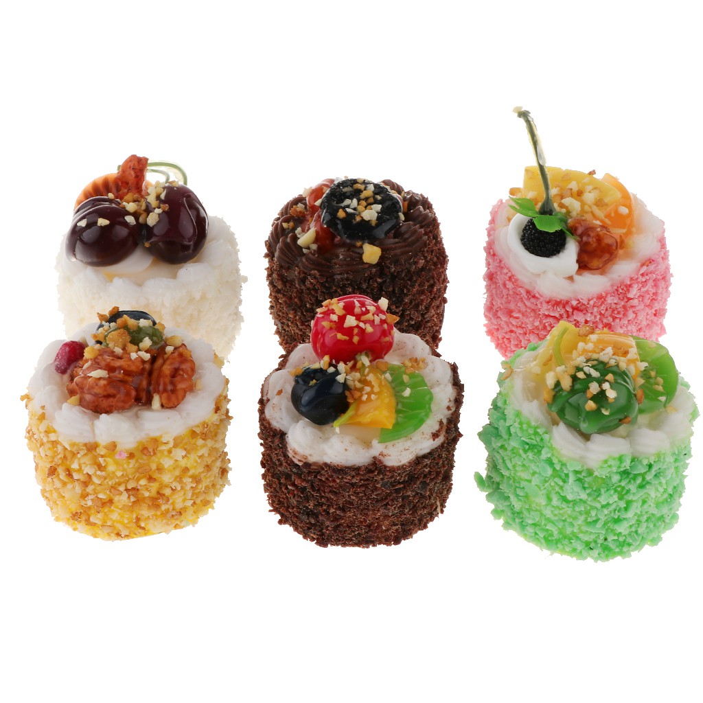 Bộ 6 Bánh Cupcake Giả Trang Trí Sinh Động