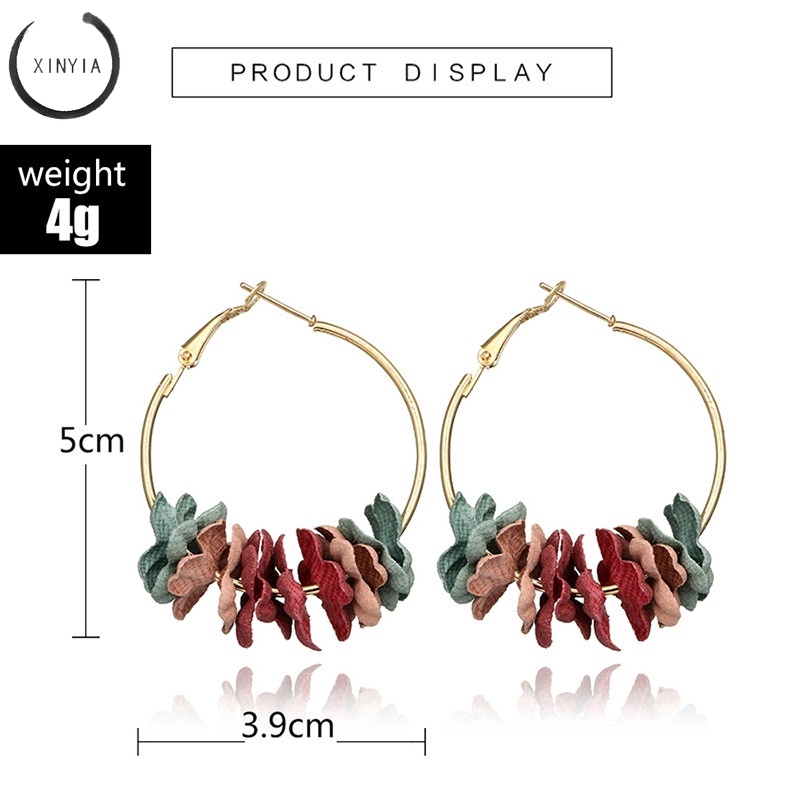 Bông Tai Tròn Bằng Hợp Kim Phong Cách Bohemian