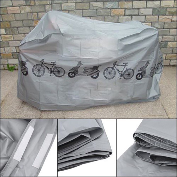 Bạt phủ xe máy, xe đạp  Bạt phủ xe loại bản to giúp che chắn mưa gió cho xe