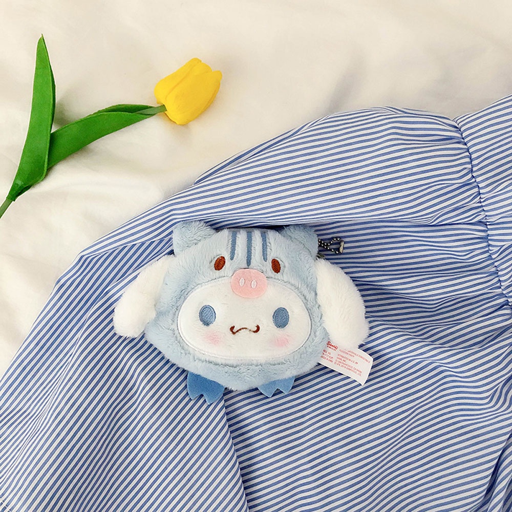 Ví đựng đồ nhồi bông mềm mại thiết kế Cinnamoroll có khóa kéo