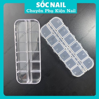 Khay Đựng Đá Nail , Khay Chia Đá Làm Móng 12 Ô