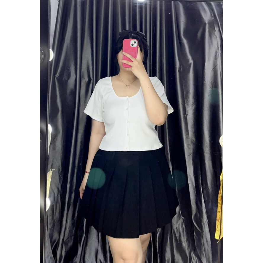 Áo thun gân cúc bấm giữa Bigsize