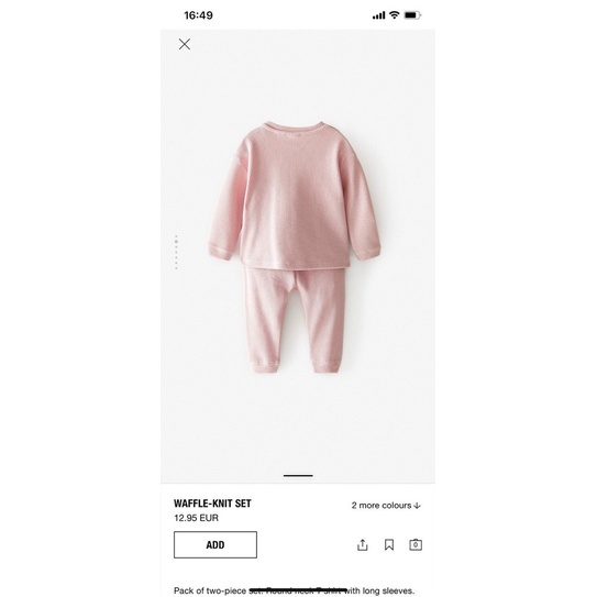 Bộ cotton len Zara - RABBITSHOP