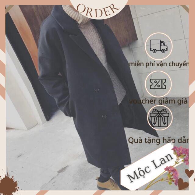 (MộcLan ORDER) áo dạ nam phong cách hàn quốc cho mùa đông
