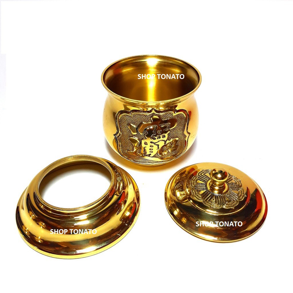 CHUNG NẮP BẰNG ĐỒNG VT CAO 9CM,11CM,14CM