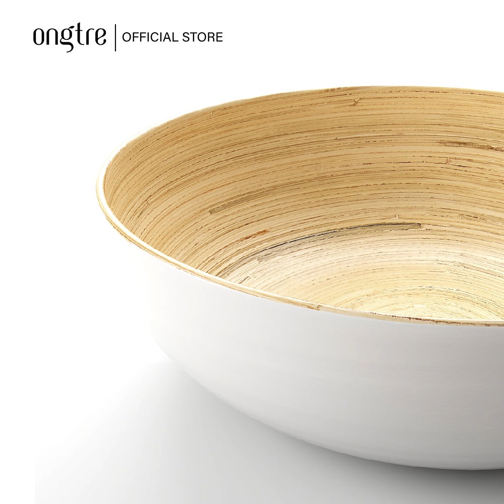 [Mã LIFEMALL2505 giảm 10% đơn 250K] Bát Tre Cuốn ONGTRE đựng Salad/món trộn/hoa quả/đồ khô (Bamboo Salad Bowl)