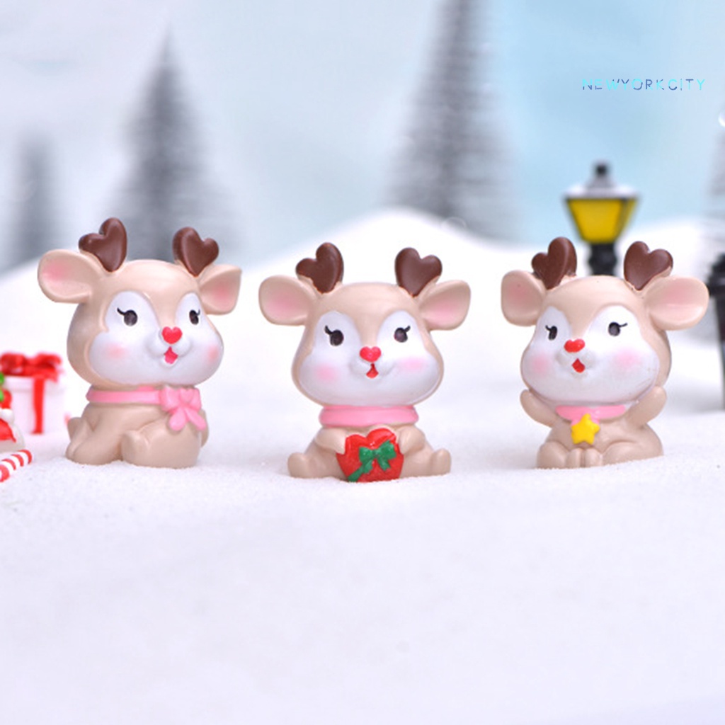 Đồ trang trí Hươu Bằng Resin Chống Nước Bắt Mắt Dùng Trang Trí Giáng Sinh