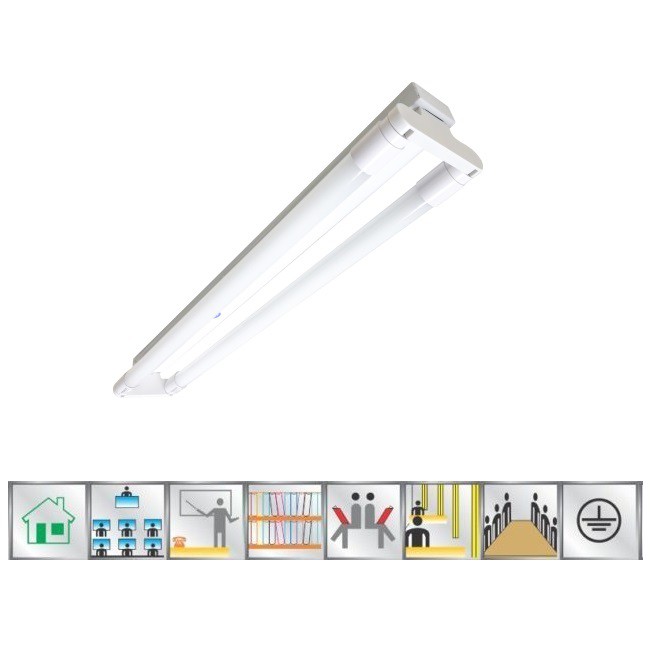 Máng Đèn Led Kiểu Batten Paragon (PCFMM Series) – 10W/ 20W/ 40W – Máng Đơn/ Đôi – 6 Tấc - AS Vàng/ Trung Tính/ Trắng