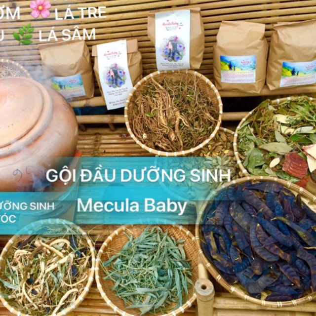 Bồ kết khô kèm thảo mộc dưỡng tóc sau sinh