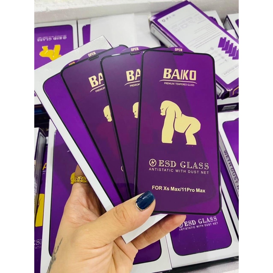 Kính cường lực iPhone KingKong BAIKO Tím Full màn cho iPhone 15 Pro Max14 Pro Max 13 Pro Max 12 Pro Max 11 Pro Max