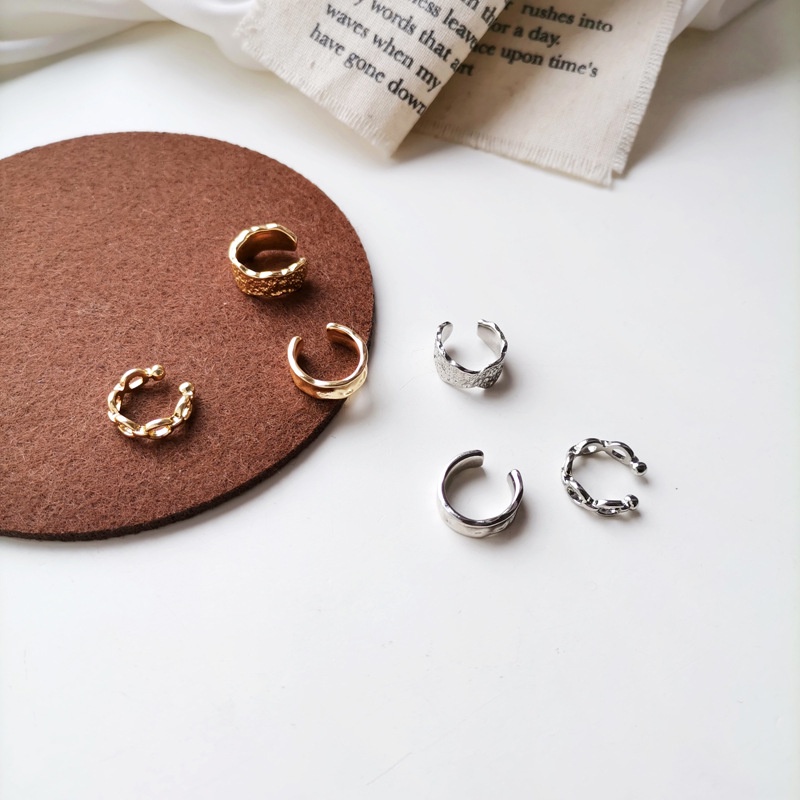 Set 3 khuyên tai kẹp vành một bên không bấm lỗ K223 Leous Accessories