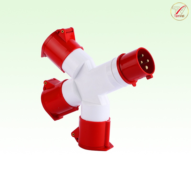 Bộ chia ổ cắm điện Tâm Việt, bộ chia 3 ổ cắm công nghiệp 3 pha 32A