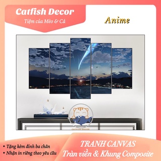 Tranh treo tường canvas có khung - anime your name/ weathering with you