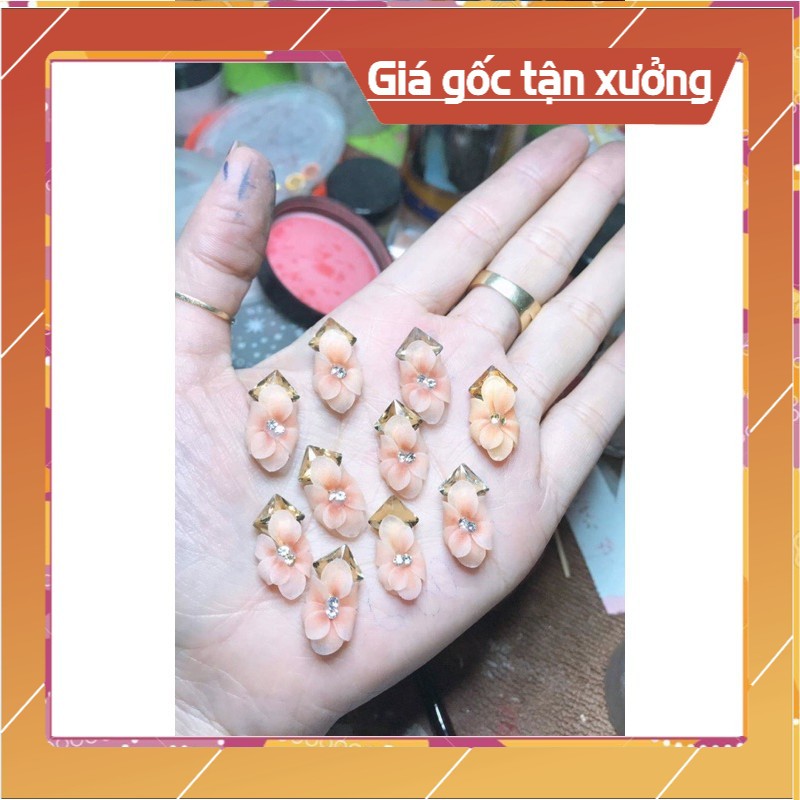 Hoa bột nail (hoa thược dược ôm đá) MD SHOP hoa bột nail