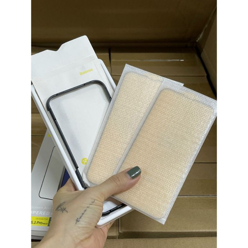 Bộ 2 kính cường lực Baseus iPhone 13 Mini/ 13/ 13 Pro/ 13 Pro Max Full màn hình