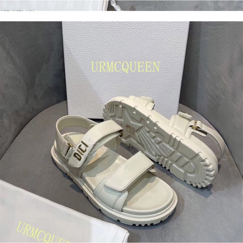 Sandal da đế bằng Di.or x Mc.Qu.een