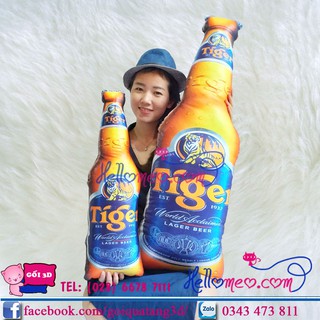 Gối Ôm 3d Hình Chai Bia Tiger 80cm