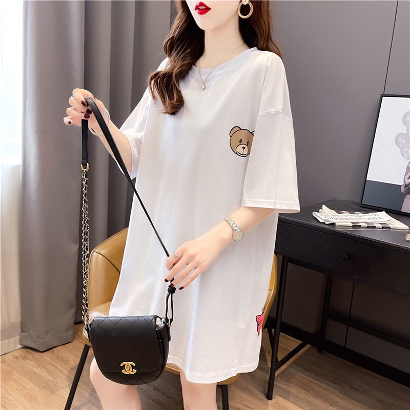Áo phông nữ from rộng hàng may kỹ chất cotton co dãn thoáng mát size đến 70kg | BigBuy360 - bigbuy360.vn