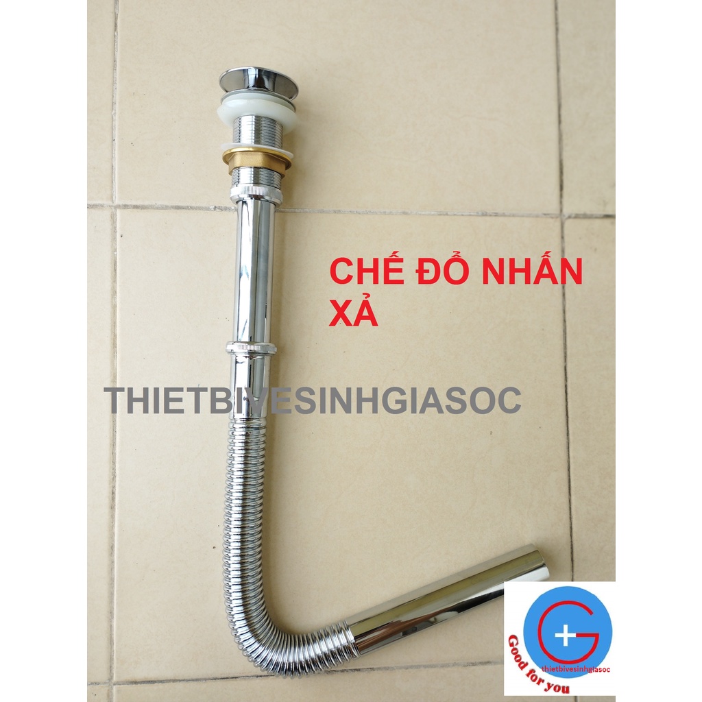 Xi phông chậu không có lỗ thoát tràn| xi phông chậu kính - Dùng cho chậu Không có lỗ thoát tràn