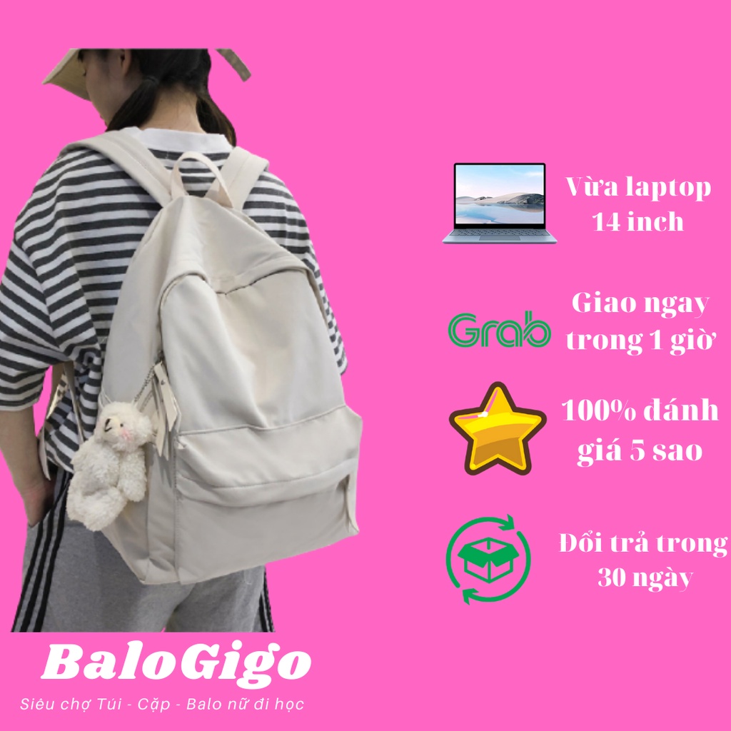 Balô ulzzang basic đơn giản siêu đẹp ( không móc khóa) G283 - BaloGigo