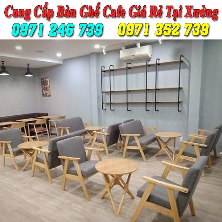 Ghế cafe sofa gỗ giá rẻ