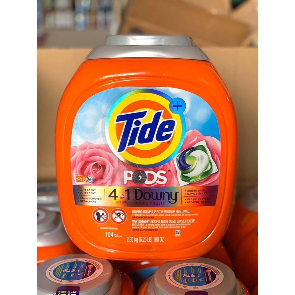 VIÊN GIẶT TIDE PODS DOWNY 4IN1 104 VIÊN 2.85KG CHÍNH HÃNG - 5027