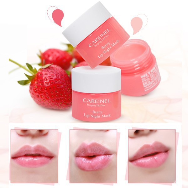 Mặt Nạ Ngủ Môi Dưỡng Ẩm, Hồng Môi Hương Dâu Care:nel Lip Night Mask Berry 5g