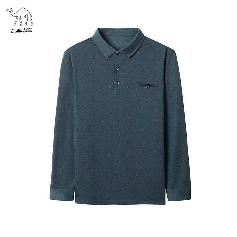 Áo thun POLO tay dài cổ bẻ chất liệu cotton 3 màu sắc thời trang cho nam giới