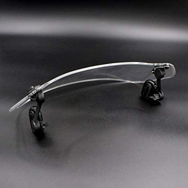 Motorcycle Universal Windshield Extension Spoiler Windscreen Deflector with Adjustable Clip Grey