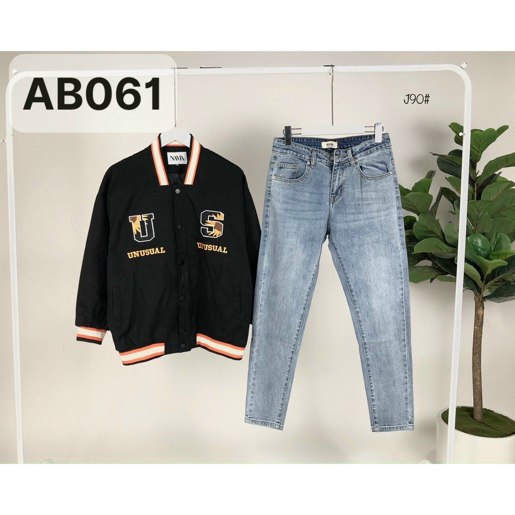 Quần jean nam cao cấp vải dày đẹp_Quần bò rách lai ms 8056