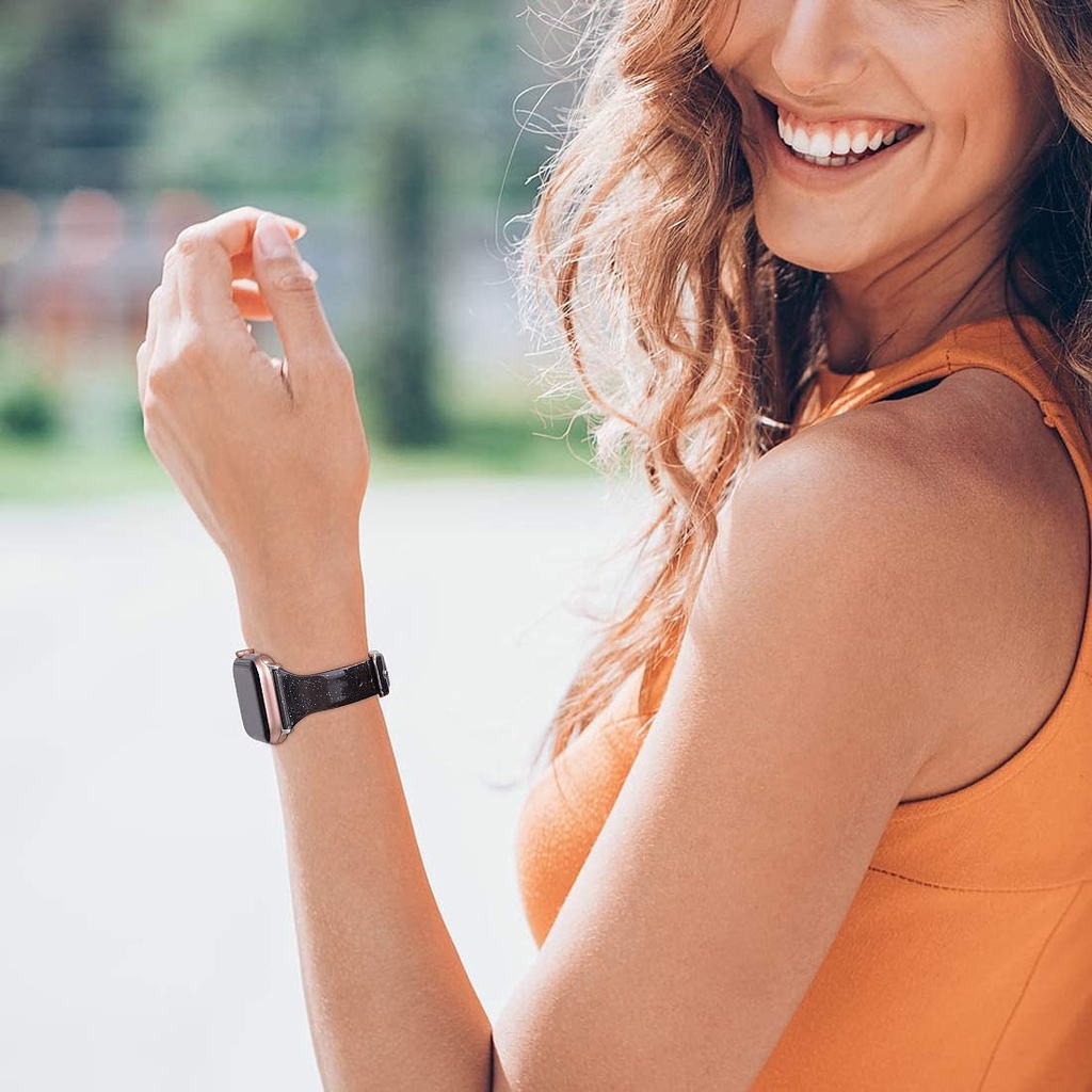 Dây Đeo Silicone Trong Suốt Nhiều Màu Cho Đồng Hồ Apple Watch 5 42mm 44mm 38mm 40mm
