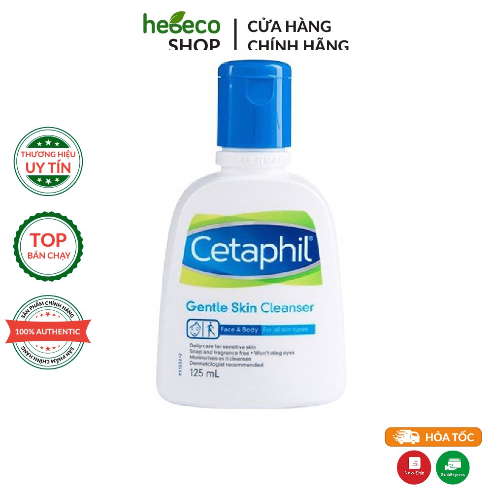 Sữa Rửa Mặt Làm Sạch, Mờ Thâm Cetaphil Gentle Cleanser 125ml - Canada Chính Hãng
