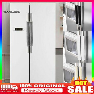 2 Miếng Bọc Bảo Vệ Tay Cầm Cửa Tủ Lạnh Bằng Nhung